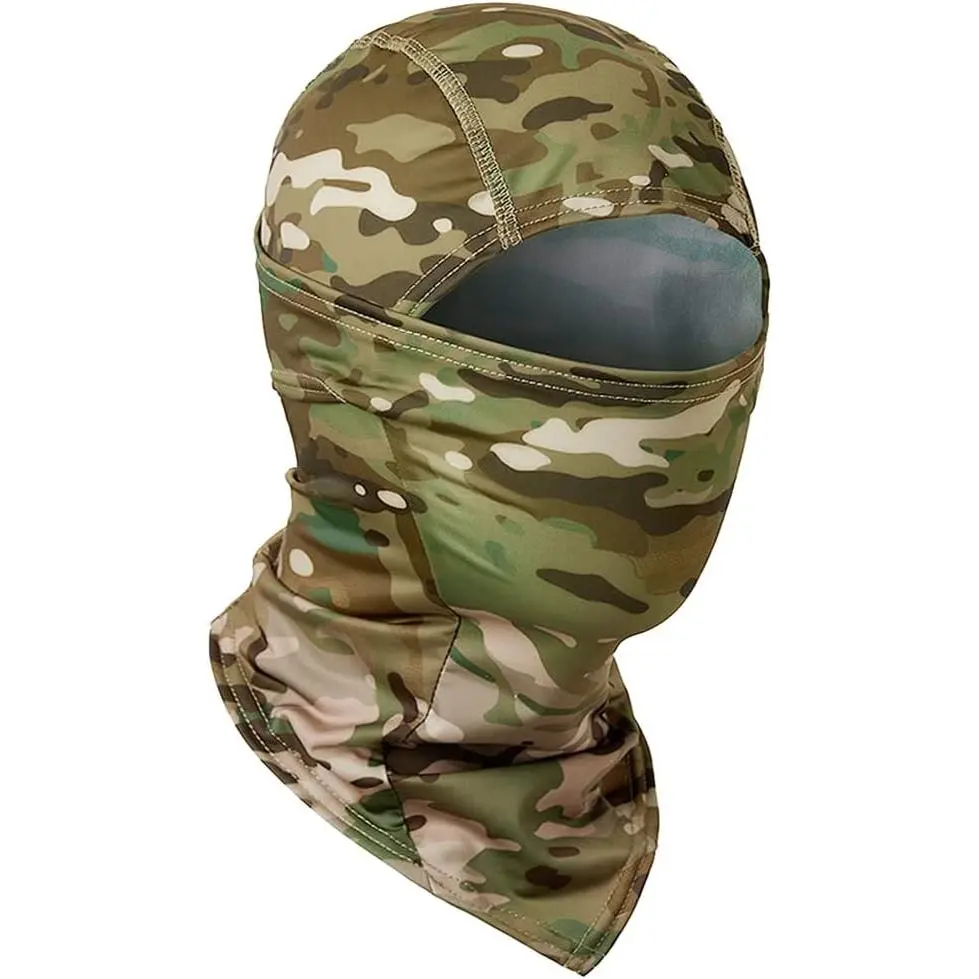Camo Balaclava Face Shiesty Ski Mask,UV Protection Ice Silk Neck Gaiter Sun Hood for Men Women  Cycling