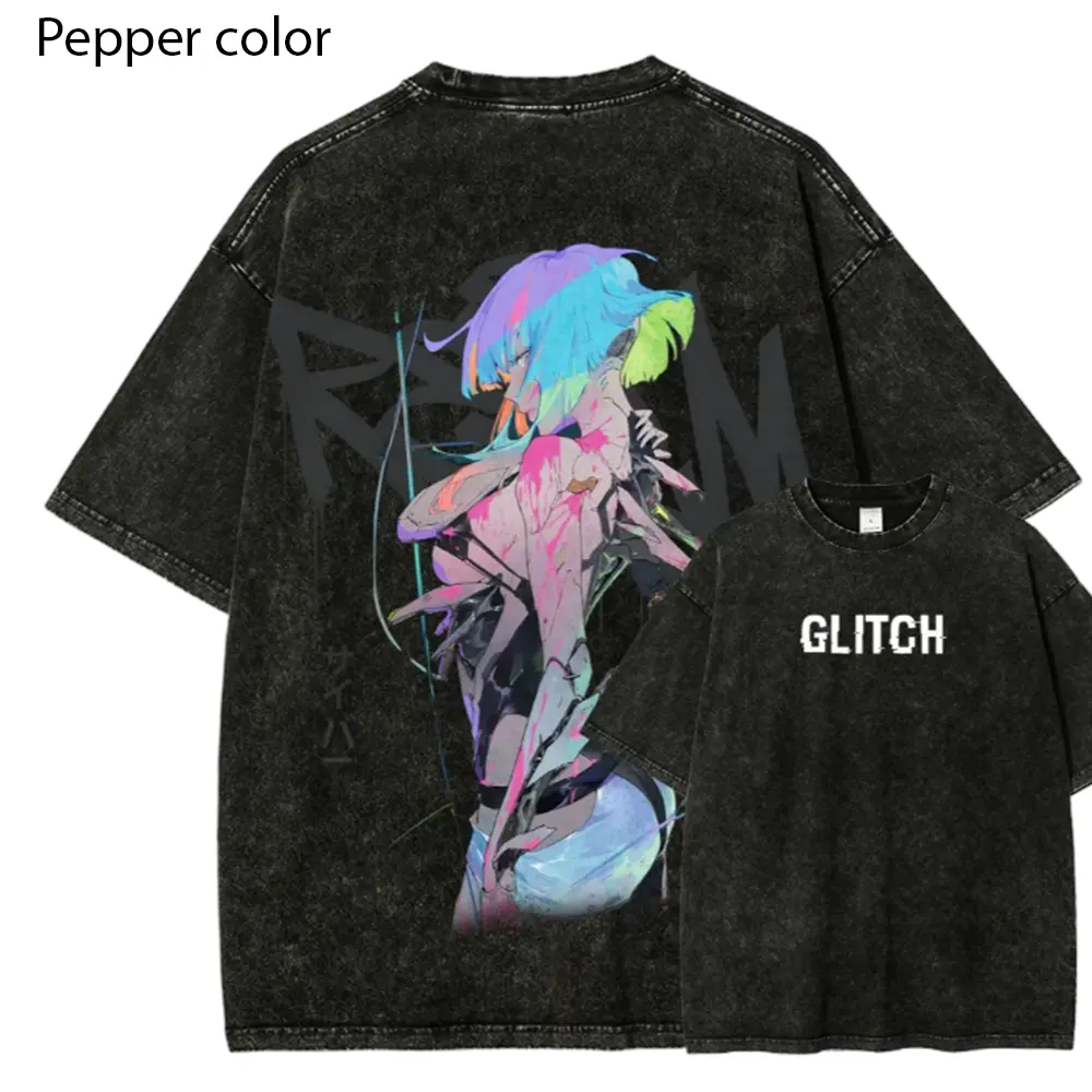 Cyberpunk Shirt, Glitch Graphic Tee, RIM Character Design, Unisex Fit Anime Shirt, Futuristic Cyberpunk Apparel, Digital Art T-shirt