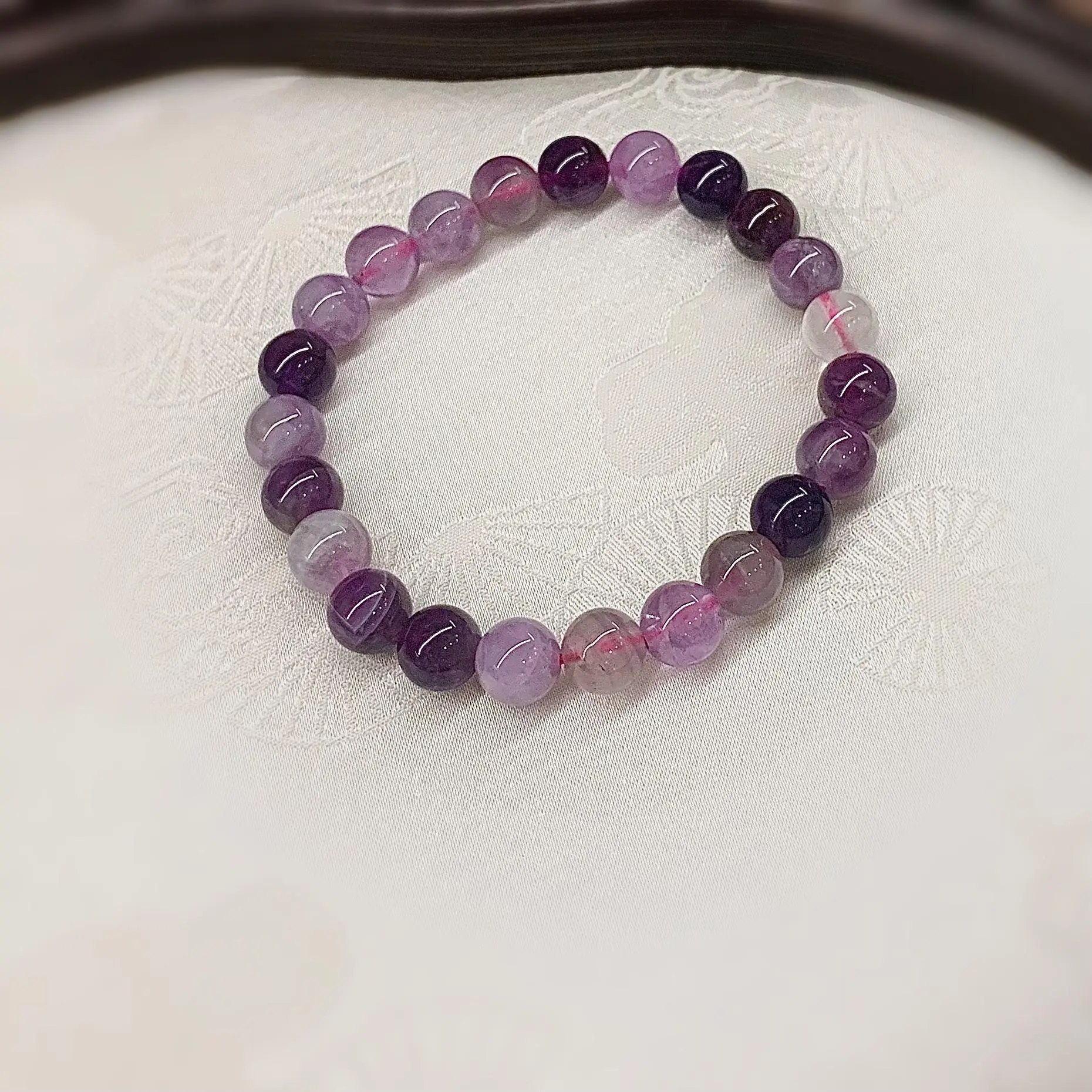 Aurora Amethyst Bracelet | Water Element Crystal Healing for Spirituality & Luck | Anniversary & Holiday Gift | Fashionable Romantic Design
