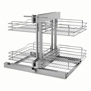Rev-A-Shelf 15" Pull Out Blind Corner Kitchen Cabinet Organizer, 5PSP-15-CR