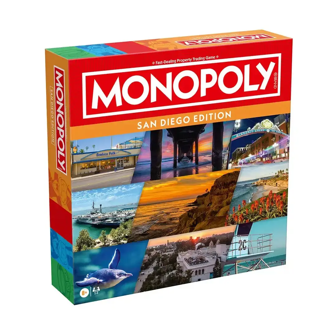 Hasbro Monopoly San Diego-CA Edition, Classic Strategy Board Game for Family Night & Family Fun, Board Games For Family Night, Classic Board Games