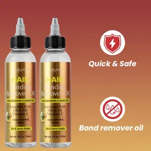 Lace Bonding Remover Oil for Wig Glue - Gentle & Lace Adhesive Remover, Easy Wig Clean Up, Wig Adhesive Remover, Lace Front Wig Glue, Wig Maintenance, Hairpiece Cleaning, Easy Application, Quick Cleanup, Nonirritating Solution, Safe for Scalp