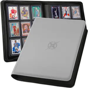 Pro Collector 288-Toploader Trading Card Binder – 9-Pocket Heavy-Duty Album for MTG, TCG & Sports Cards(Carbon ash)