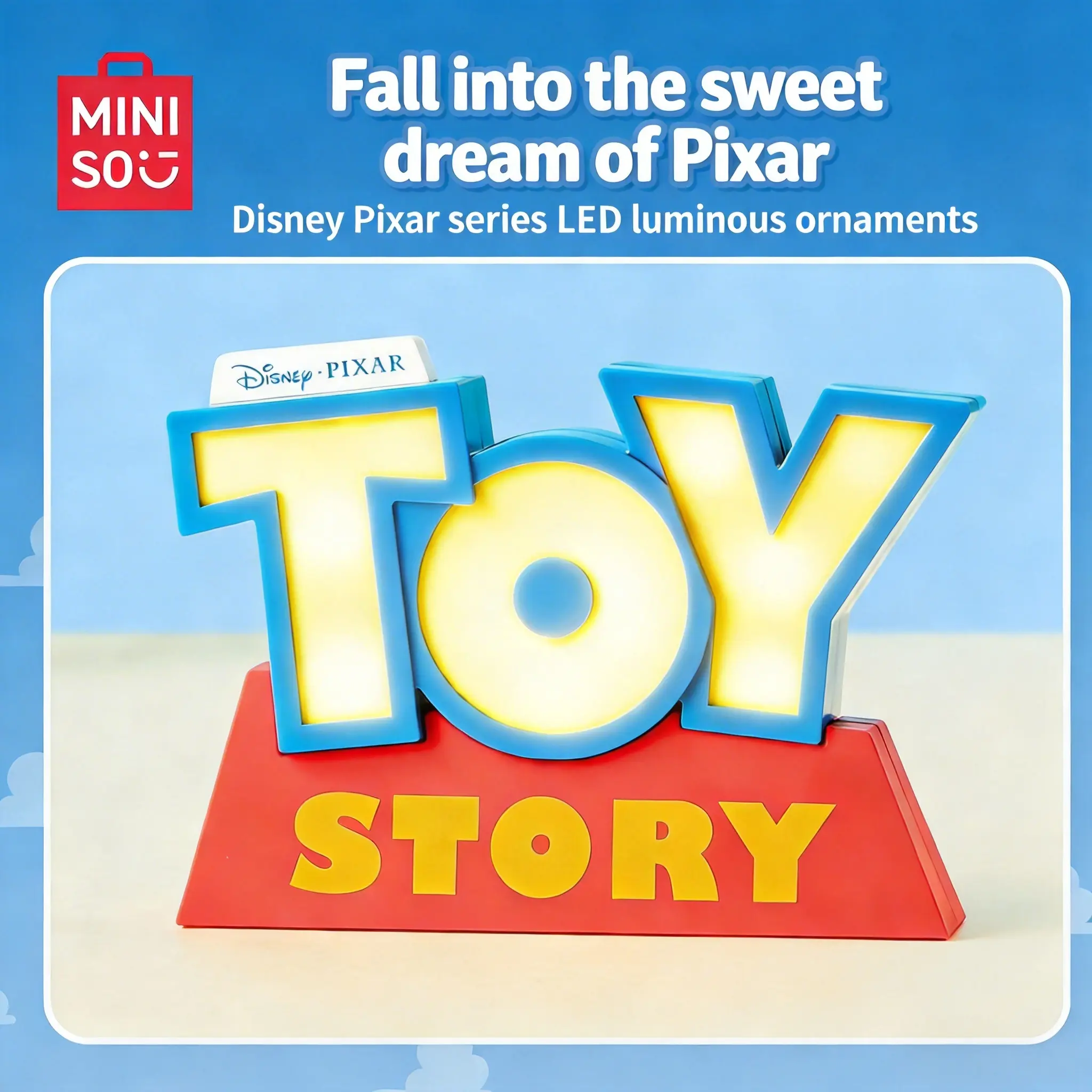 MINISO Disney Pixar USB LED Night Light - Decorative Shelf & Bedside Table Accessory, Thoughtful Gift for Fans & Friends (for Bedroom, Bathroom Use), Back To School