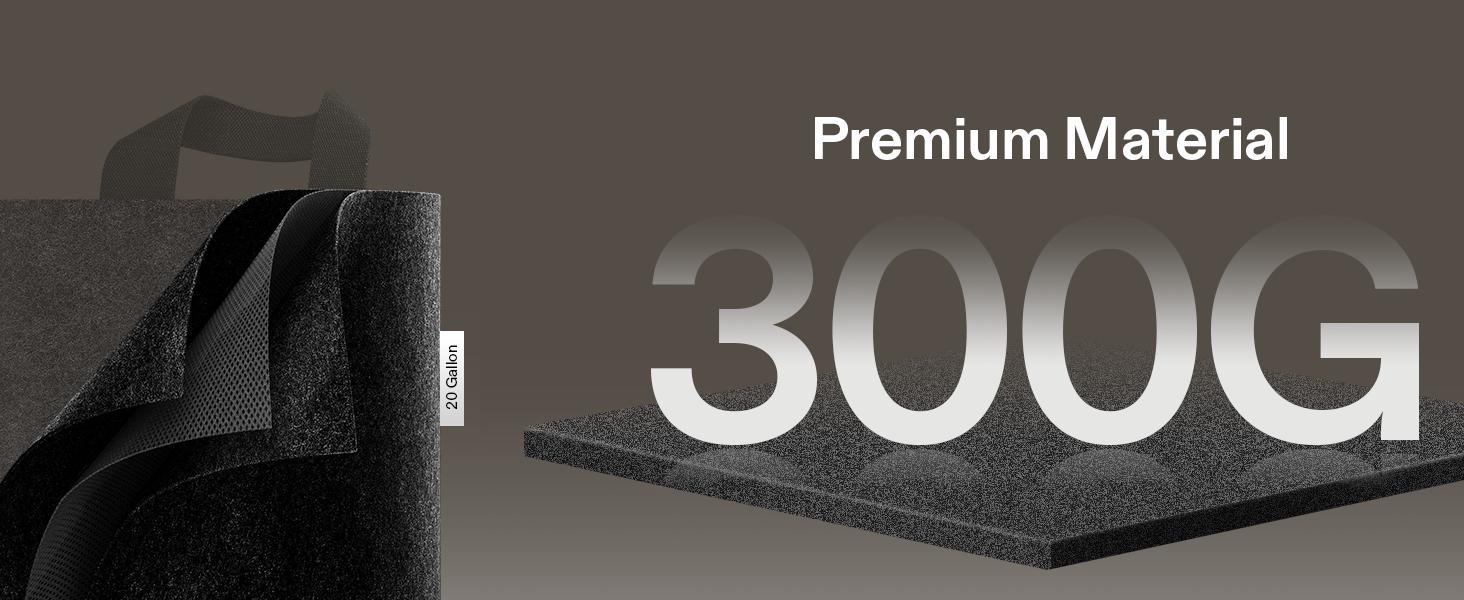 VIVOSUN 5-Pack Grow Bags, Heavy Duty Thickened Nonwoven Fabric Pots with Handles,Black