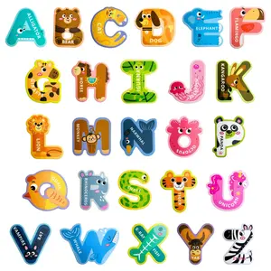 Colorful ABC Animal Letter Magnets for Toddlers 3-5 Years Old (Uppercase Letters)