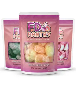 FD Pantry Freeze-Dried Rings Candy – Choose Flavor Peach, Apple, or Watermelon  Sweet Crunchy Candy Snack Treat
