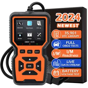 Car OBD2 Scanner Diagnostic Tool Code Reader, Car Voltage Tester Engine Fault Code Scanner, Charging Tester Diagnostic Tool For OBDII Protocol Cars V519 Yellow