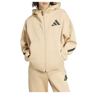 adidas Womens Z.N.E. Hoodie Training Athletic Outerwear Casual - Beige