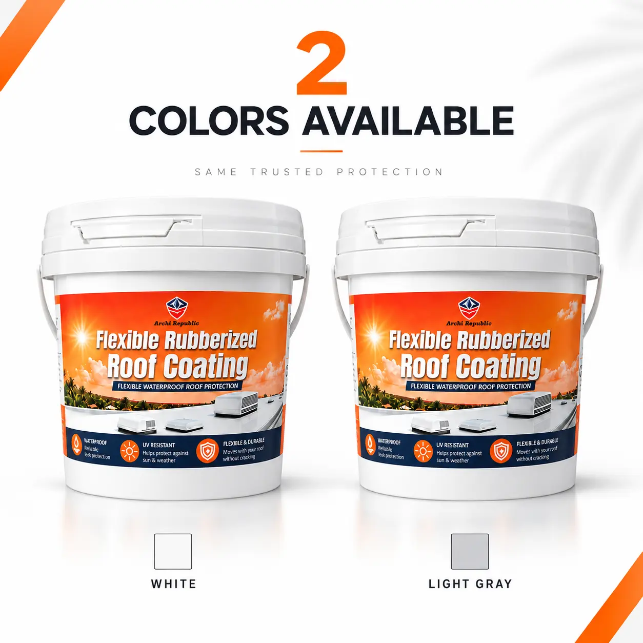8.8lb RV & Camper Waterproof Roof Sealant - Flexible Leak Repair Coating, Leak Repair Waterproofers for Flat, Metal, Low-Slope Roofs, Foundations, Gutters