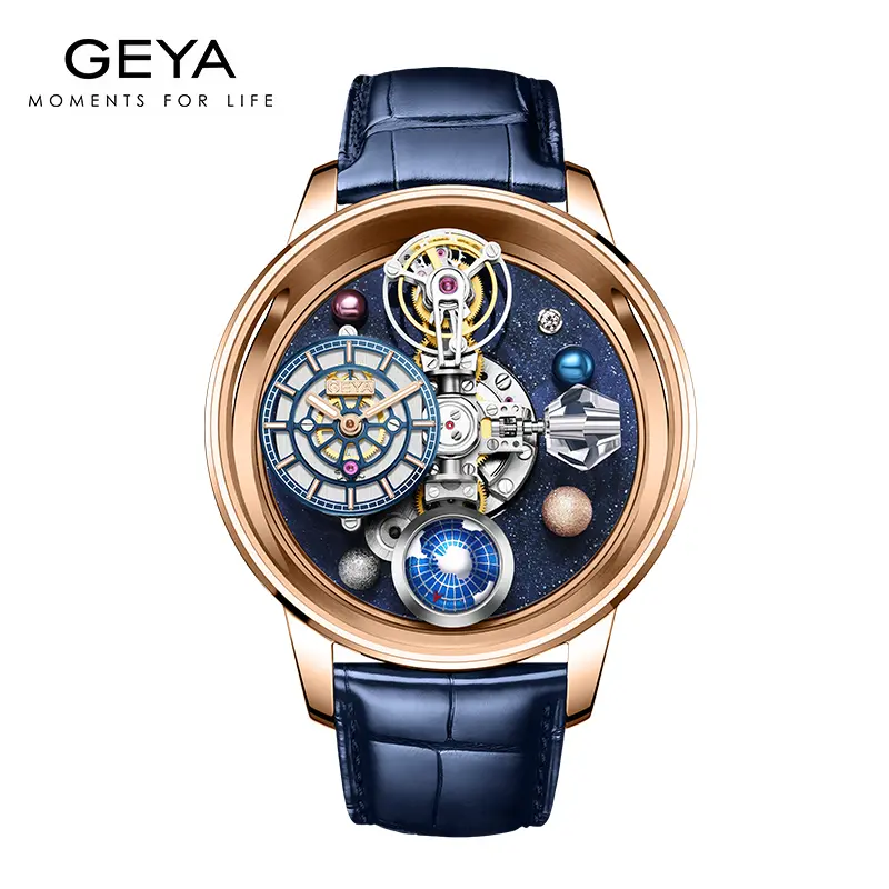 Men's Luxury Astronomy Tourbillon Mechanical Wrist Watch - G78182, Classic Analog, Fashionable Timepiece for Men, Luxury Mechanical Wrist Timepiece, Analog Watch, Classic Analog Watch