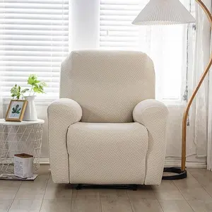 Solid Color Recliner Cover, 1 Set Elastic Chair Slipcover, Household Recliner Protector for Home Living Room, Home Decor, Furniture Covers
