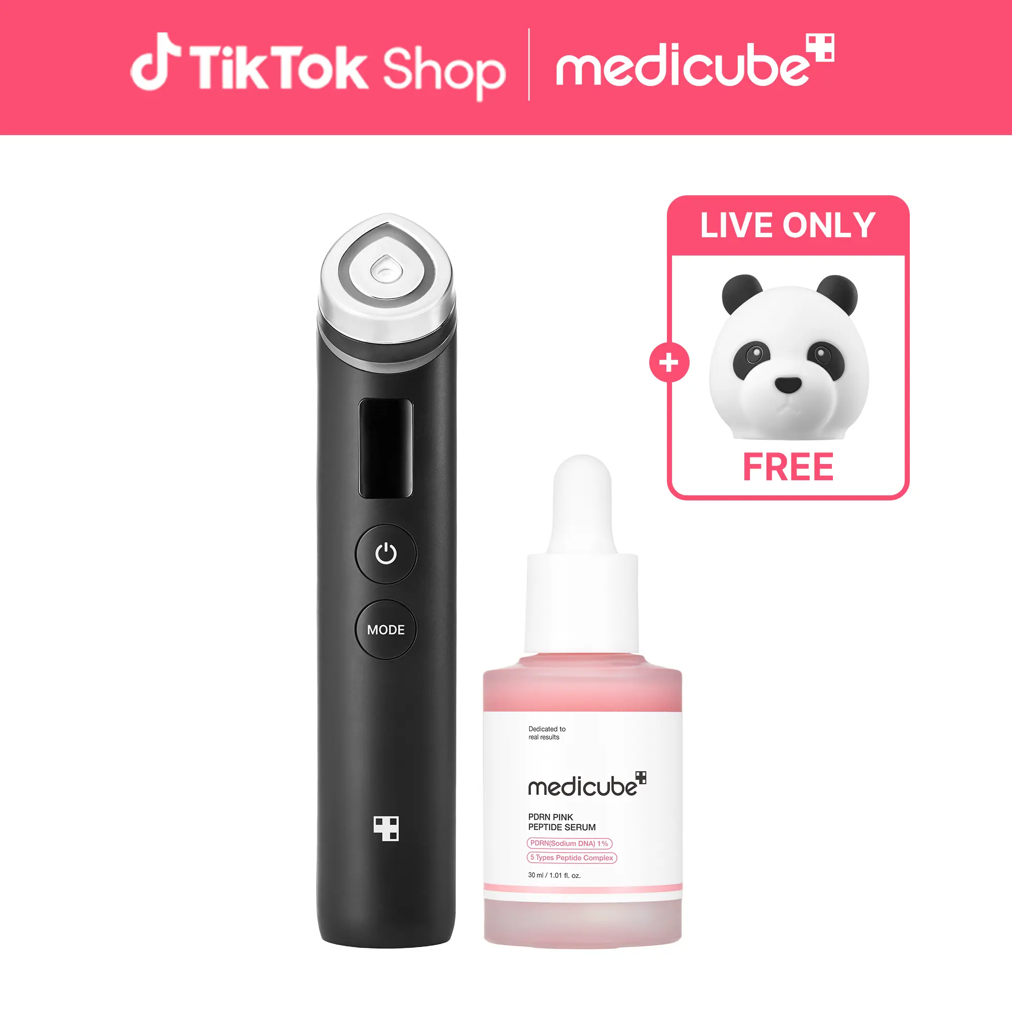 [LIVE Exclusive] Booster Pro Panda Bear Edition Skincare SET (Limited Quantity, first-come first-served) | Korea's No.1 Glass Glow Device + Skincareㅣmedicube kbeauty korean skincare