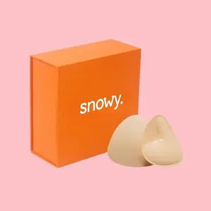 Snowy Sticky Push-Up Inserts for Women | Reusable Adhesive Bra Cups | Add Up to 2 Cup Sizes | Sweat & Water Resistant | Outfit Enhancer Portable Waterproof