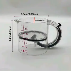 4-IN-1 Measuring Cup Adjustable MultiFunctional with Scraper-Style Seal Base Kitchen Cube Cups Tools for Cooking 9.8cm/3.86inch
