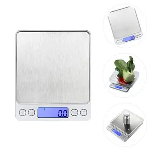 Stainless steel kitchen scale with high precision 0.1g digital scale, used for food cooking and baking, durable and easy to clean, accurate 1000g capacity