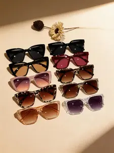 10 Pairs Fashion Thick Frame Large Sunglasses, Ideal for Daily Commute, Beach Vacation, Perfect Gift Choice, Stylish and Practical