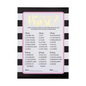 What’s in Your Purse Bridal Shower Game Cards - 12 Pc.