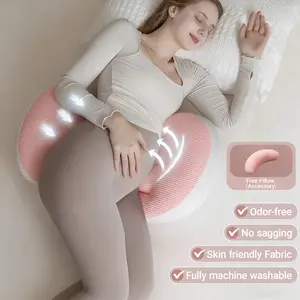 Ergonomic U-shaped pregnancy pillow for sleeping and full body support — comfortable maternity pillow with back, leg, and belly support for side sleepers; sleep aid to relieve pain and improve comfort