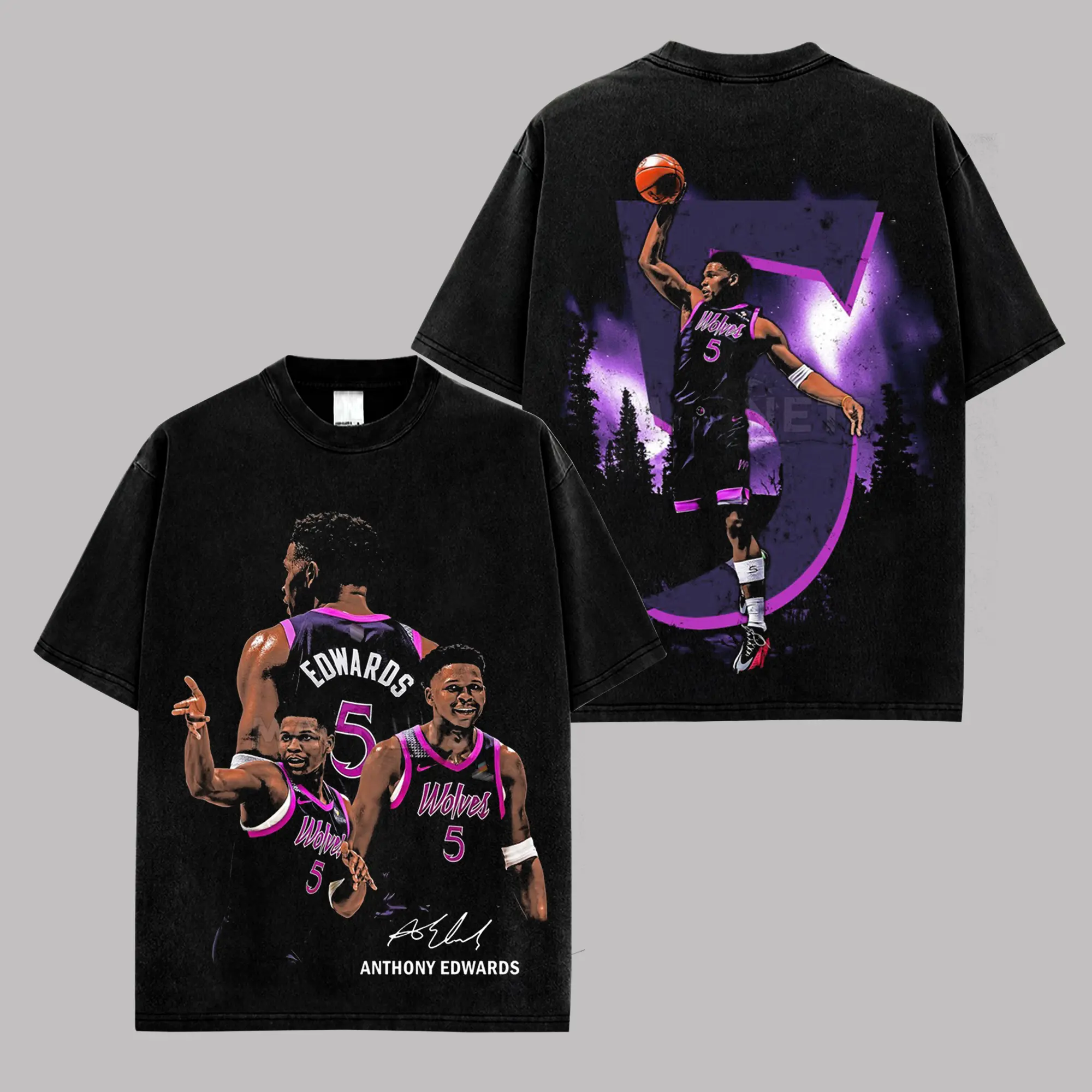 [ ✨ 100% Cotton] Anthony Edwards Graphic Tee Shirt, Anthony Edwards Vintage Basketball T-Shirt, Ant Man Retro Streetwear Tee, Rising Star Oversized Unisex Fan Shirt, Trending Sports Gift US