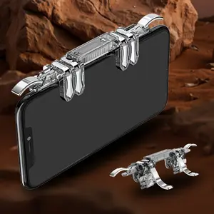 Handheld Mobile Game Controller with Trigger Buttons and Grip Clip, Compatible with iPhone, Android Devices, and Gaming Consoles