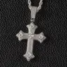 Pointed Hip-Hop Cross Pendant Necklace, Cross Chain Design, Unisex Streetwear Jewelry, Punk Style Accessory, Perfect Gift for Music Lovers, Cross Necklaces