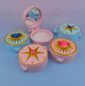 90s Nostalgia Compact Case — Mirror + Felt-Lined Keepsake Compact ✨