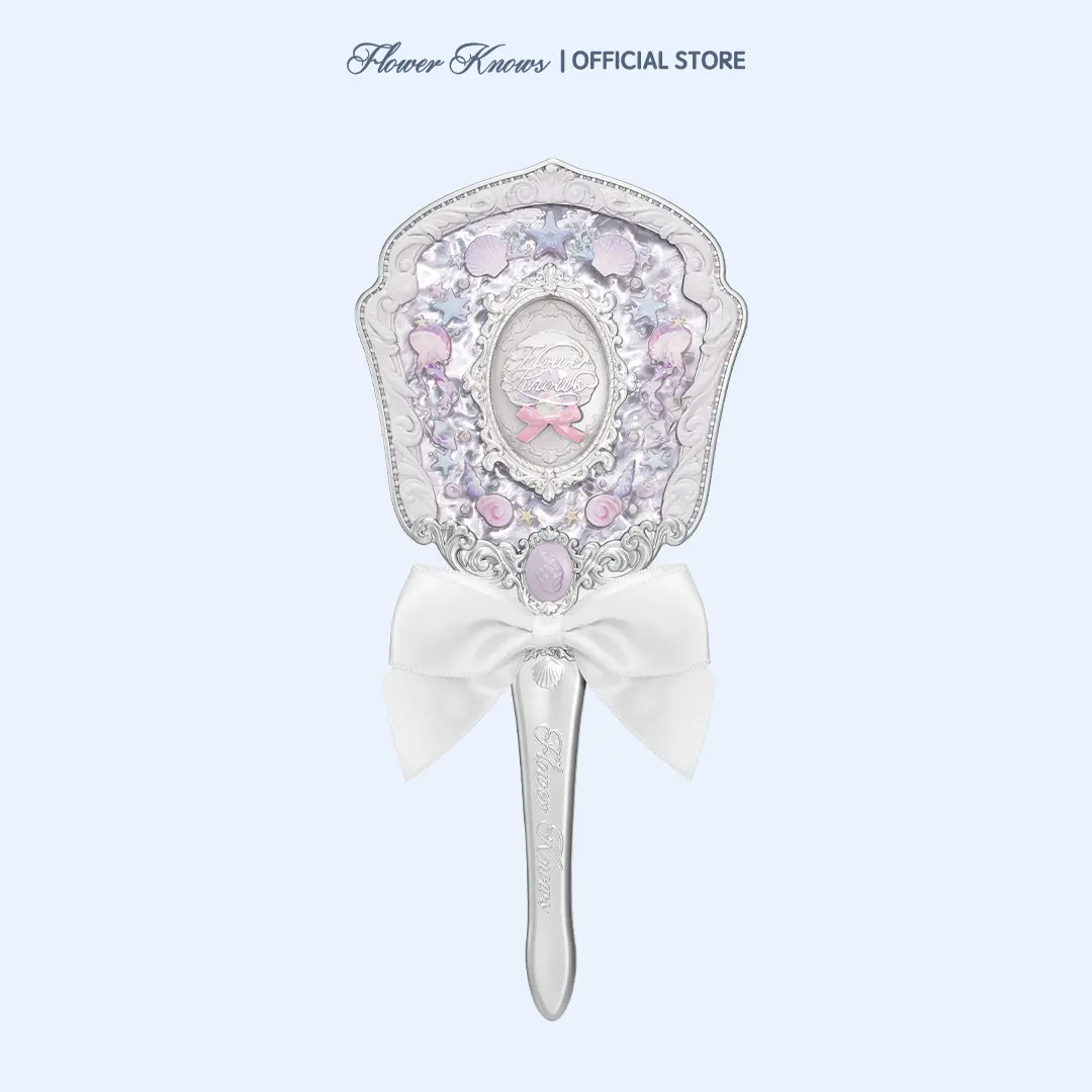 Flower Knows Shell's Jewel Collection Handheld Mirror - Makeup Product, Vanity Accessory, Selfcare Item, Ideal Gift for Beauty Enthusiasts