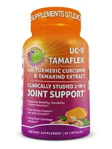 SUPPLEMENTS STUDIO Joint Support Supplement - UC-II Collagen & TamaFlex (Turmeric + Tamarind) - Supports Mobility, Flexibility & Cartilage Health - Glucosamine-Free - Easy to Swallow