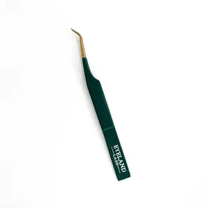 Aruba (Short) Tweezer - Fiber Tip Emerald