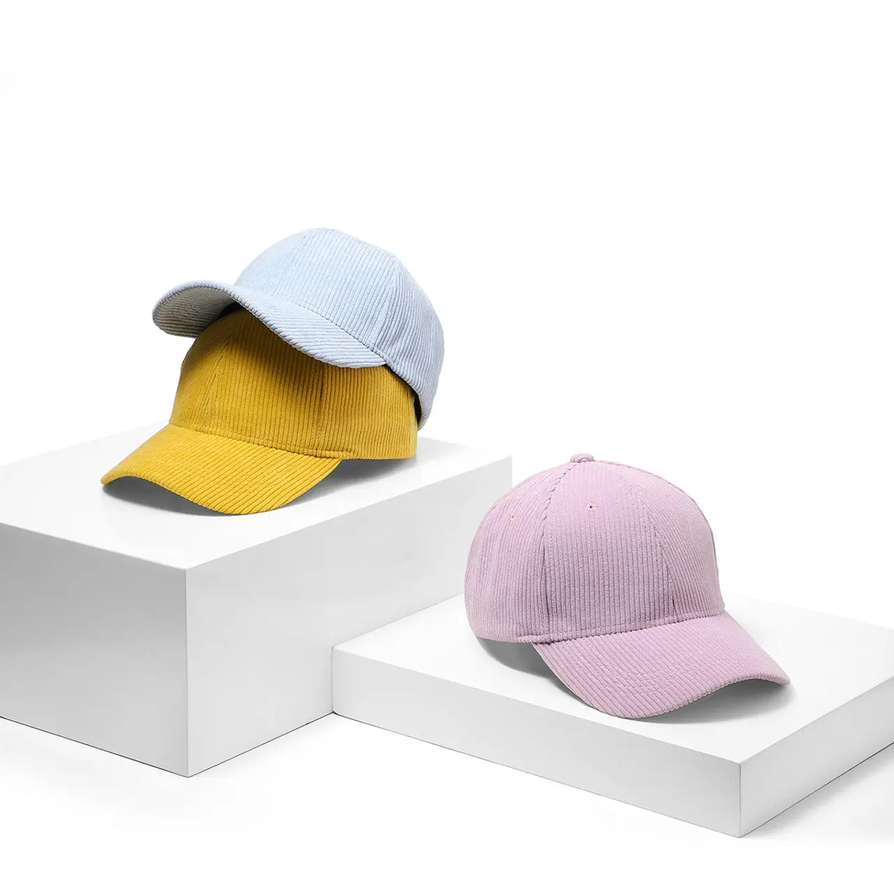 Unisex Corduroy Flat Bill Baseball Cap - Adjustable Stylish Hat, Snap Back Design, Flat Bill Hats, Snapback Cap, Casual, One Size Fits Most