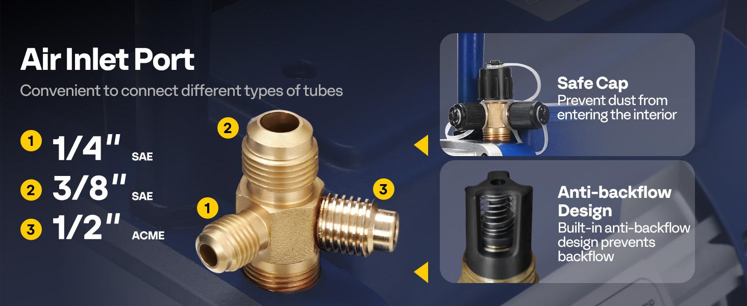 VIVOHOME 1/2 HP 5 CFM 2 Stage A2L HVAC Vacuum Pump, Sparkless Motor for R32 R1234yf R454B R134a R22 R410a Systems, Auto AC Vacuum Pump for Air Conditioner Servicing with 2 Oil Bottles VIVOHOME 1/2 HP 5 CFM 2 Stage A2L HVAC Vacuum Pump, Sparkless Motor for R32 R1234yf R454B R134a R22 R410a Systems, Auto AC Vacuum Pump for Air Conditioner Servicing with 2 Oil Bottles