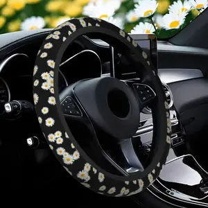 1 pcs art pattern car steering wheel cover, universal 15 inch chloroprene rubber breathable car interior decoration protective cover Steering Wheel Wrap