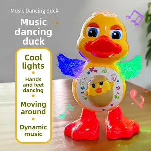 New Musical Dancing Cute Little Yellow Duck, Musical Light Up Swinging and Walking Sound and Light Duck Children's Electric Toy, Children's Gift, Holiday Gift, Christmas Gift
