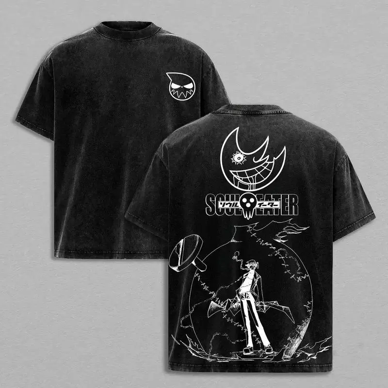 Anime Lover Washed T-shirt Year round clothing personality Clothes Plus Size Unisex New Model1 Couples high quality Vintage Streetwear