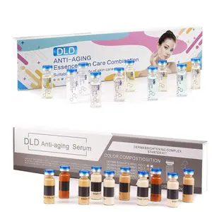 Bb Facial Glow Essence Starter Kit Hyaluronic Acid Serum Basic Skincare Set 1.7oz 10 Bottles with Niacinamide & Peptides, 2 Piece Set Moisturizing Hydrating Anti Aging Duo