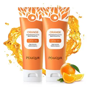 Orange exfoliating gel, vitamin C facial and body scrub, deep cleansing exfoliating gel,