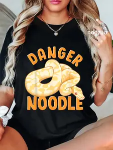 100% Cotton Funny Danger Noodle Snake Boys Snakes Meme Snek Ball Python T-Shirt