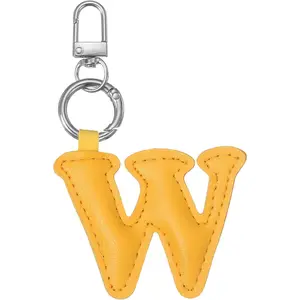 PATIKIL Initial Letter Keychain, Cute Leather Alphabet Keychains Pendant Charm for Women Bags Charm Key Purse Handbag