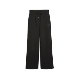 PUMA Womens Wardrobe Essentials Relaxed Wide Leg Sweatpants Casual - Black