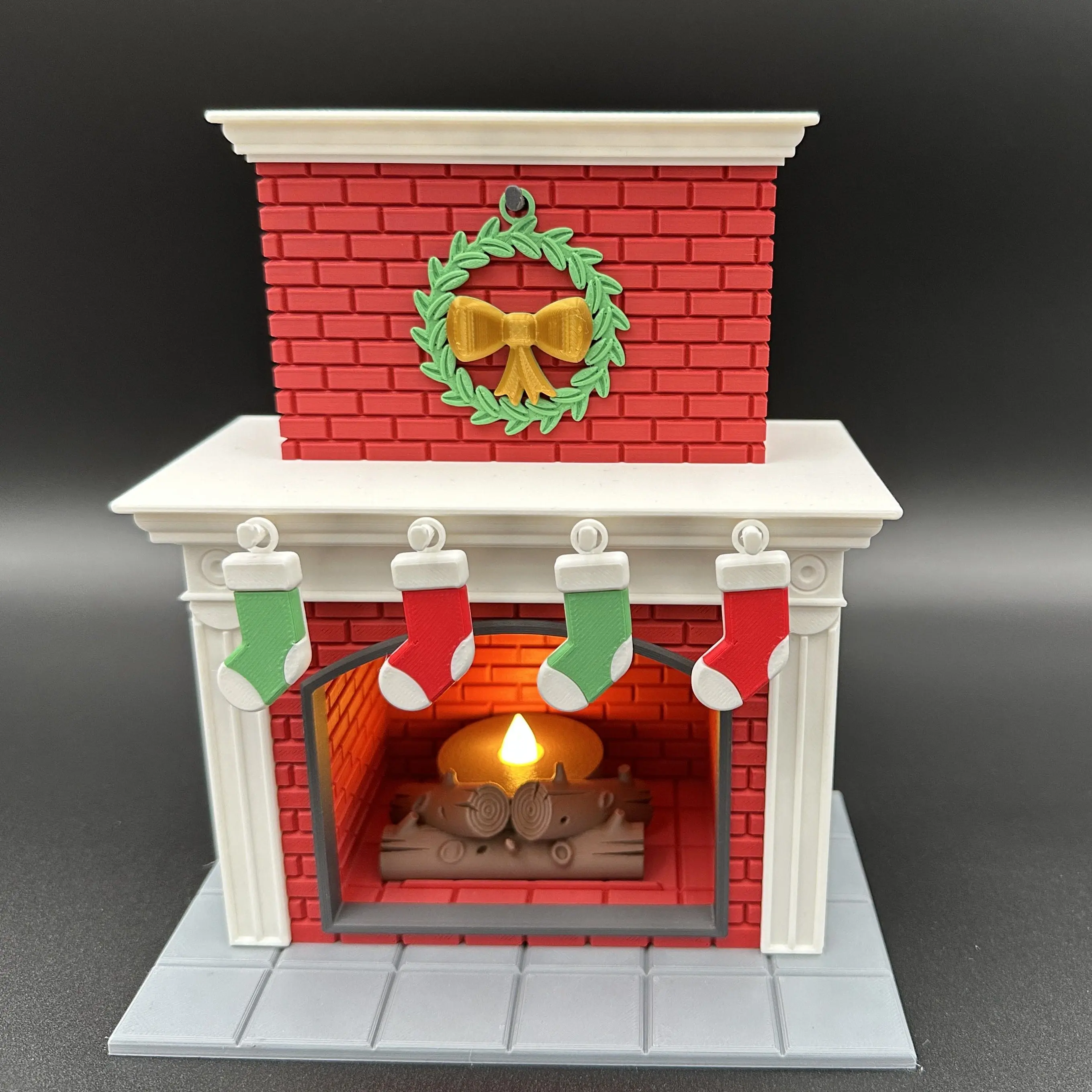 Cozy Christmas Fireplace - 3D Printed Holiday Decoration