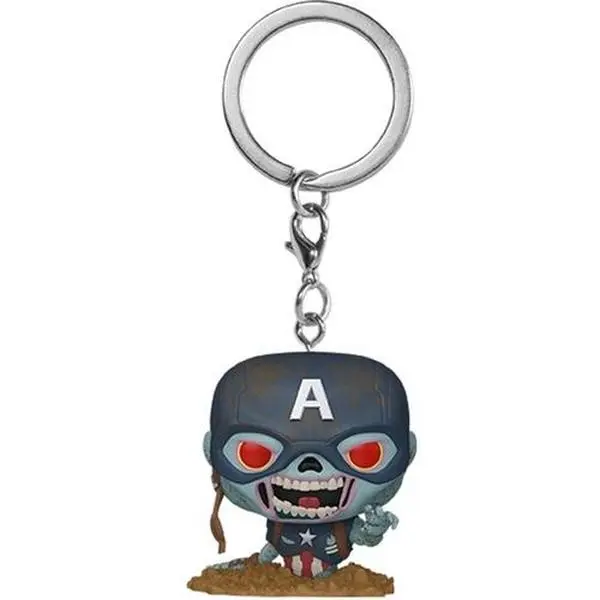 Funko Keychain Series Figure - Marvel Zombies Zombie Captain America, Vinyl Figurine, Collectible Entertainment Statue, Keychain Series Figures