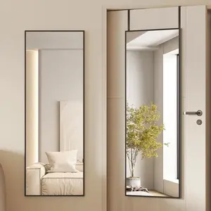 LED Lights, Full Body RGB Lighted Mirror with Crushed Diamond, Free Standing Floor Mirror, Wall Mounted Mirror, 7 Color Dimmable