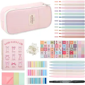 Bible Journaling Kit for Women, Study Supplies Set with No Bleed Highlighters, Pens, Tabs, Notebook, Pencil Case, Christian Gifts for Women, Beginners, Students