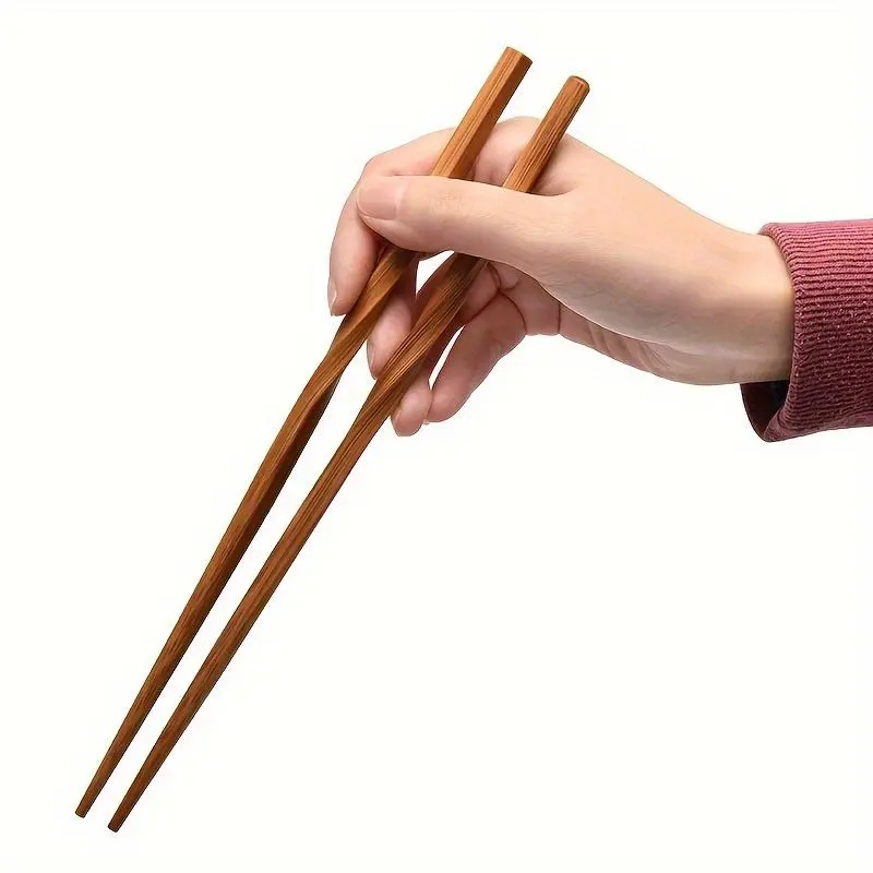 5pairs Household Bamboo Chopsticks, Natural Bamboo Chopsticks Set, Chinese Style Chopsticks, Household Carbonized Pointed Chopsticks, Tableware, Cutlery, Kitchen Supplies