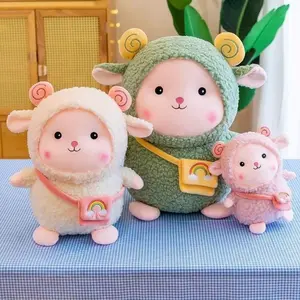 Cute Backpack Lamb Plush Doll - Soft & Cuddly Stuffed Toy, Perfect Gift for Kids,  Ideal for Birthday, Holiday & Daily Companion