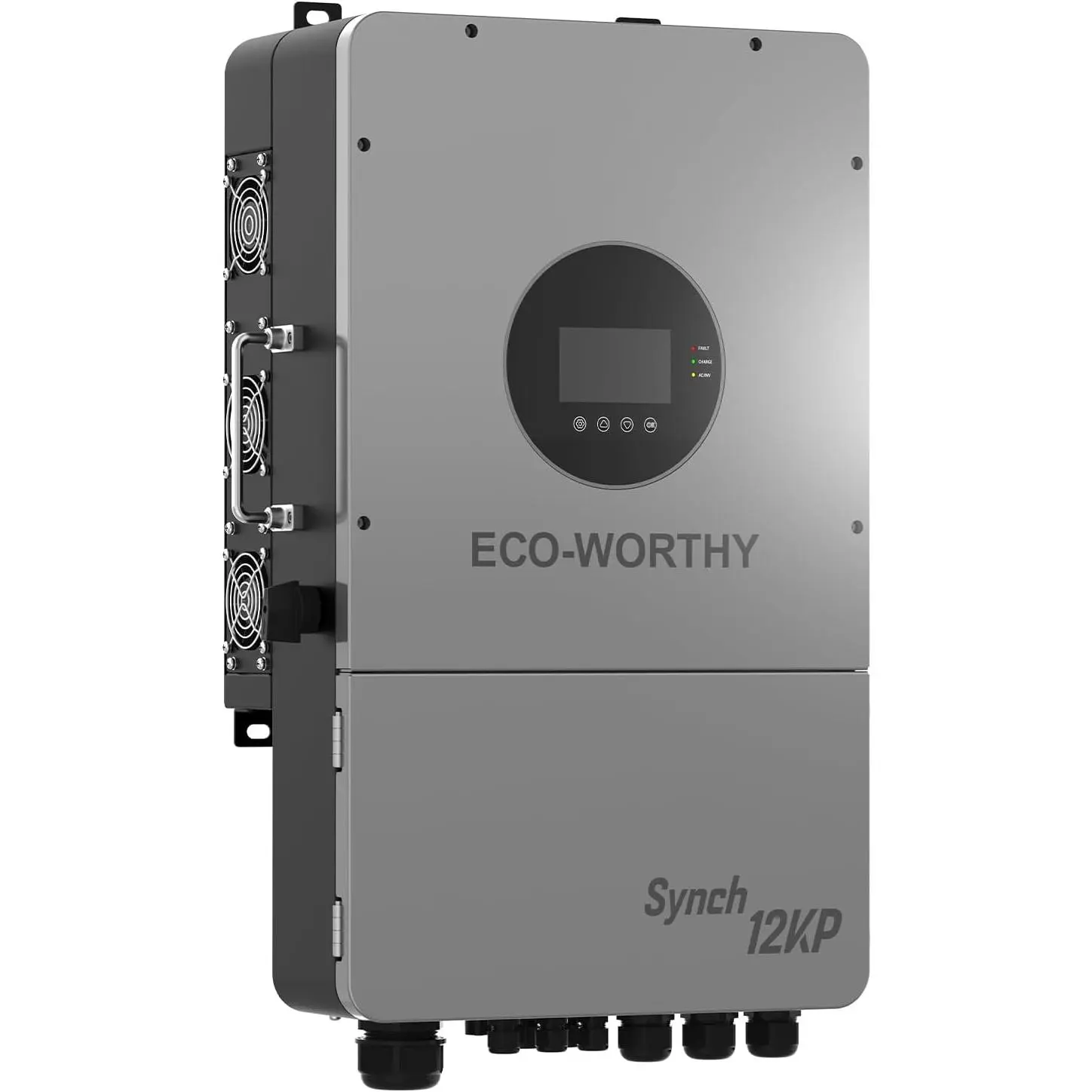 ECO-WORTHY 12KP Split-Phase Solar Hybrid Inverter - 48VDC to 120/240VAC, 12KW Capacity, Dual 6600W MPPT, 99.9% Efficiency, Grid/Off-Grid Compatible, IP65 Waterproof for Outdoor Home Electrical Use