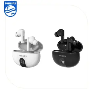 Philips TAT2520 TWS Earbuds, Bluetooth 5.4 Headphones with Dynamic Bass, 24H Playtime & Fast Charge, IPX4 Waterproof Sport, Secure Fit for iPhone/Android/Workout. Ai noise reduction，Budget-friendly AirPods alternatives. One-year warranty, genuine product.