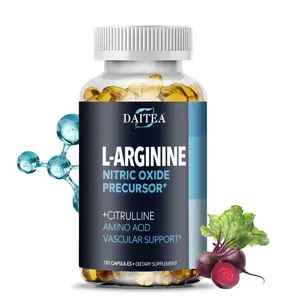 Daitea L-Arginine Health Supplement Supports Muscle Health Supports Energy and endurance 60/120 Capsules