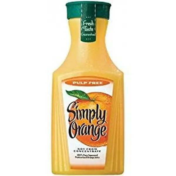 Simply Orange Pulp Free Orange Juice, Not From Concentrate, 46 fl oz Bottles (Pack of 2)